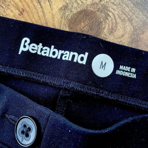 Betabrand Womens Black Skinny Leg Yoga Dress Pant Sz M Comfort Stretch Pull On - Picture 9 of 9